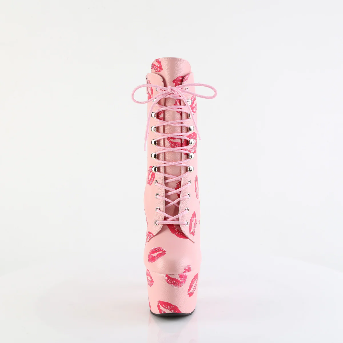 Baby Pink 7 Inch Pole Dance Ankle Boots - Pleaser ADORE-1020KISSES - Image 2