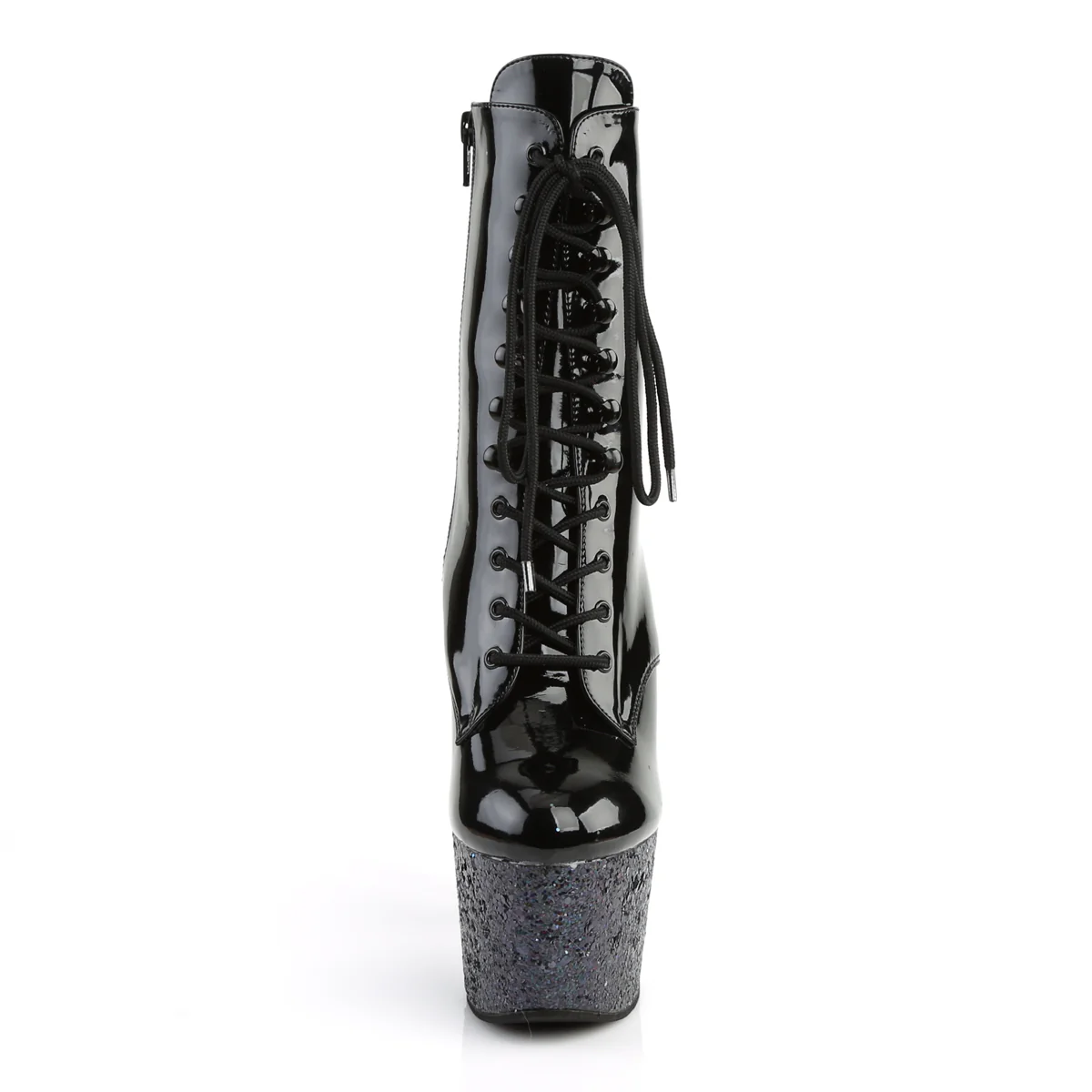 Black 7 Inch Pole Dancer Ankle Boots - Pleaser ADORE-1020LG - Image 2