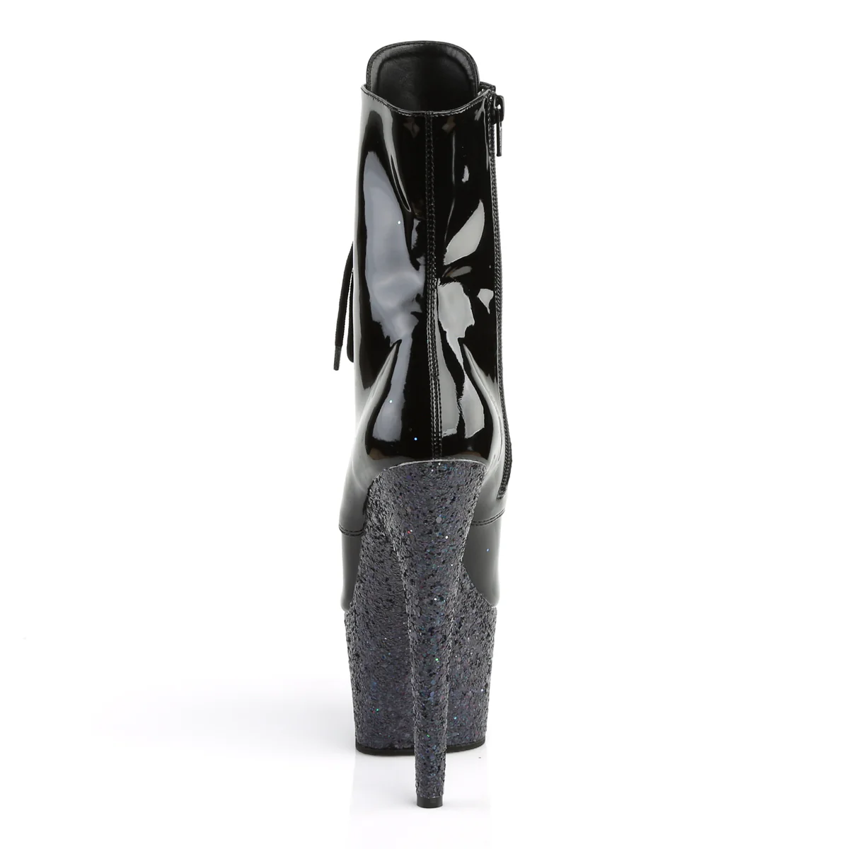 Black 7 Inch Pole Dancer Ankle Boots - Pleaser ADORE-1020LG - Image 4