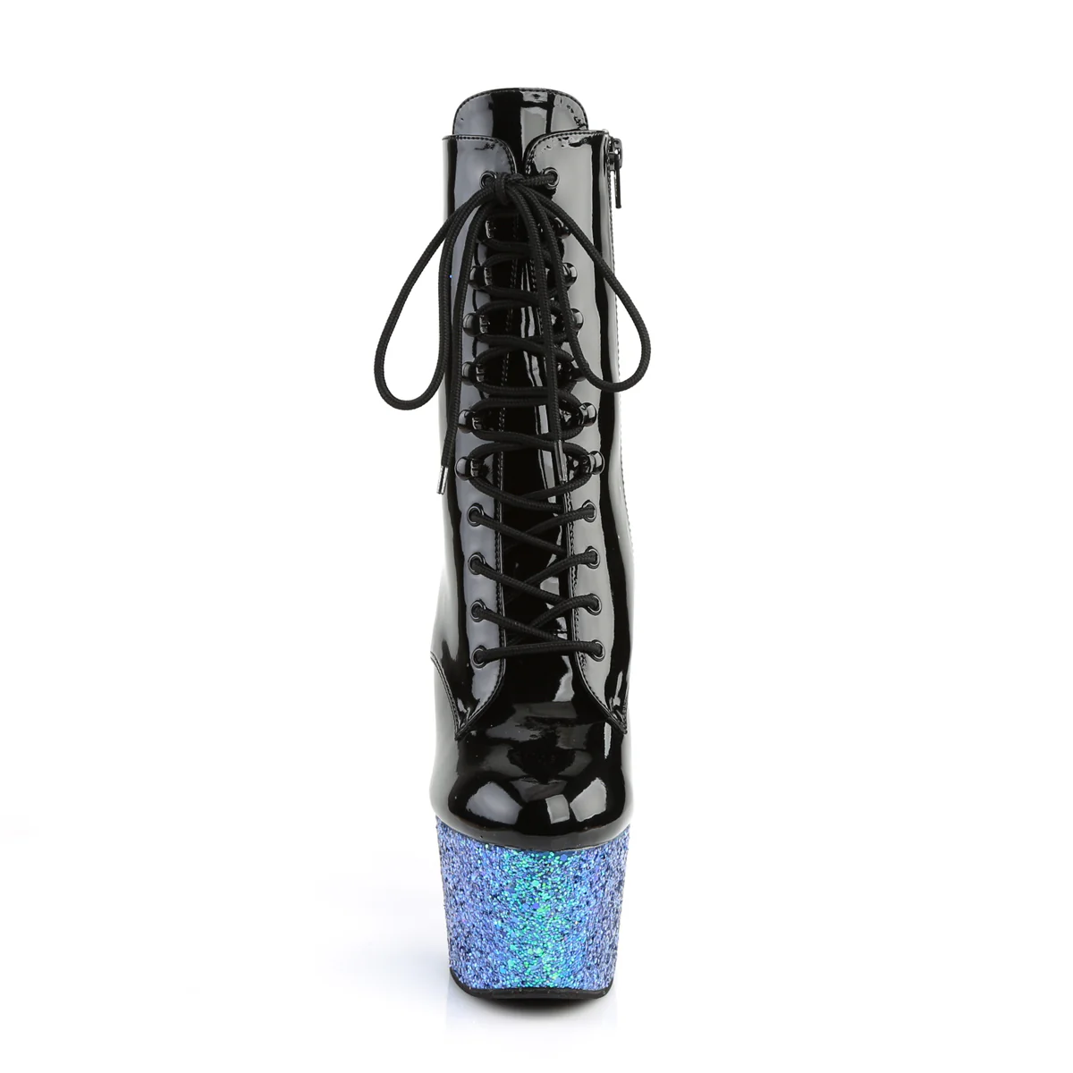 Black 7 Inch Pole Dancing Ankle Boots - Pleaser ADORE-1020LG - Image 2