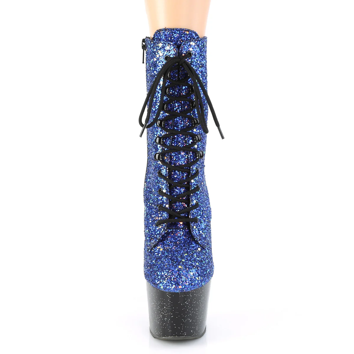 Blue 7 Inch Platform Kinky Ankle Boots - Pleaser ADORE-1020MG - Image 2