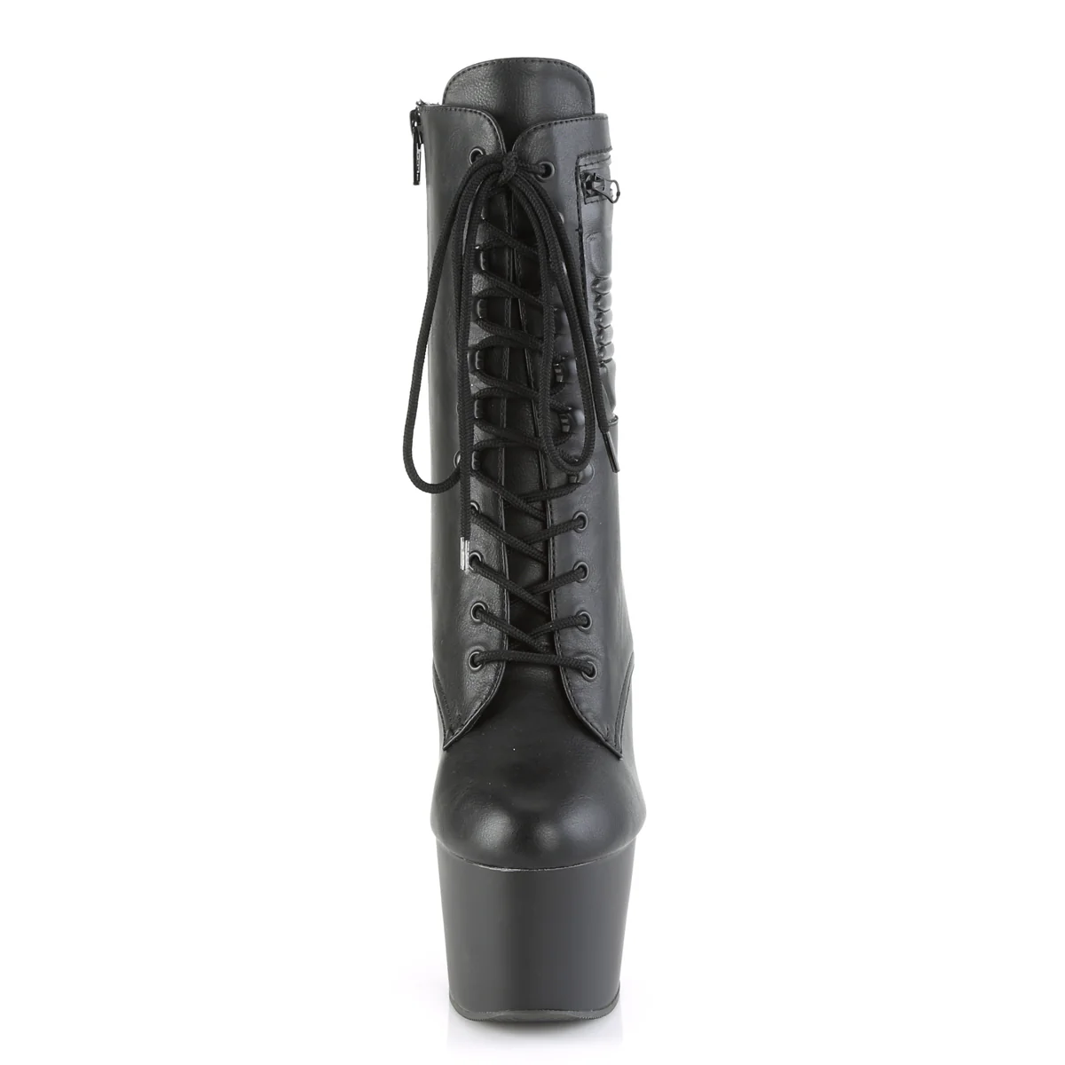 Black 7 Inch Ladies Fetish Ankle Boots - Pleaser ADORE-1020PK - Image 2