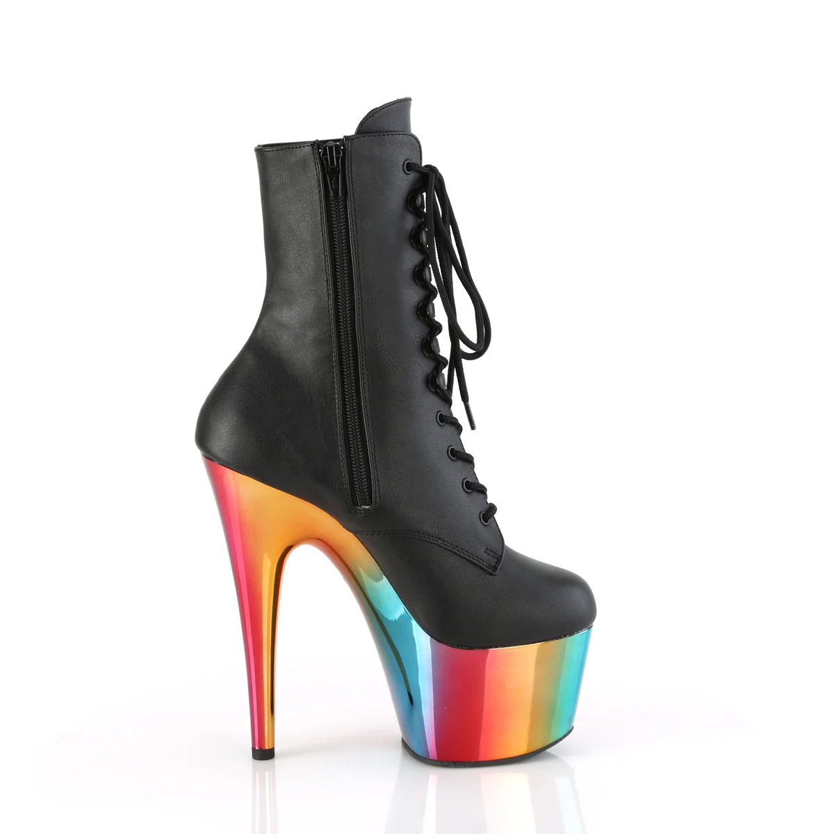 Black 7 Inch Exotic Dance Ankle Boots - Pleaser ADORE-1020RC - Image 5
