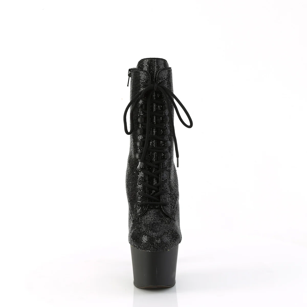 Black 7 Inch Platform Ankle Boots - Pleaser ADORE-1020RS - Image 2