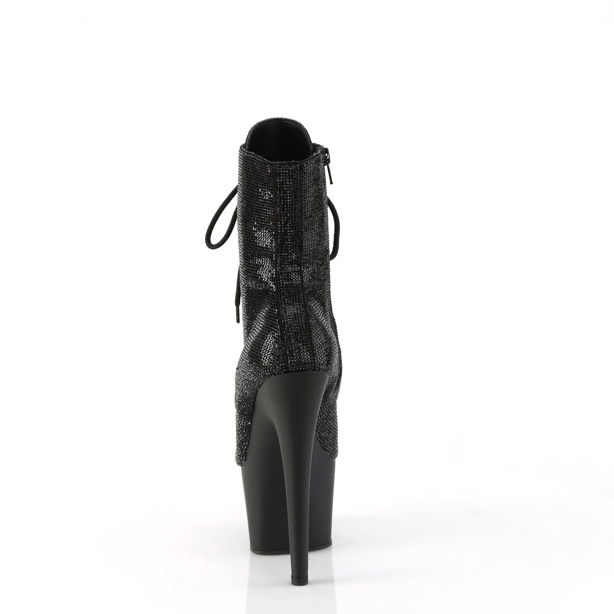 Black 7 Inch Platform Ankle Boots - Pleaser ADORE-1020RS - Image 4