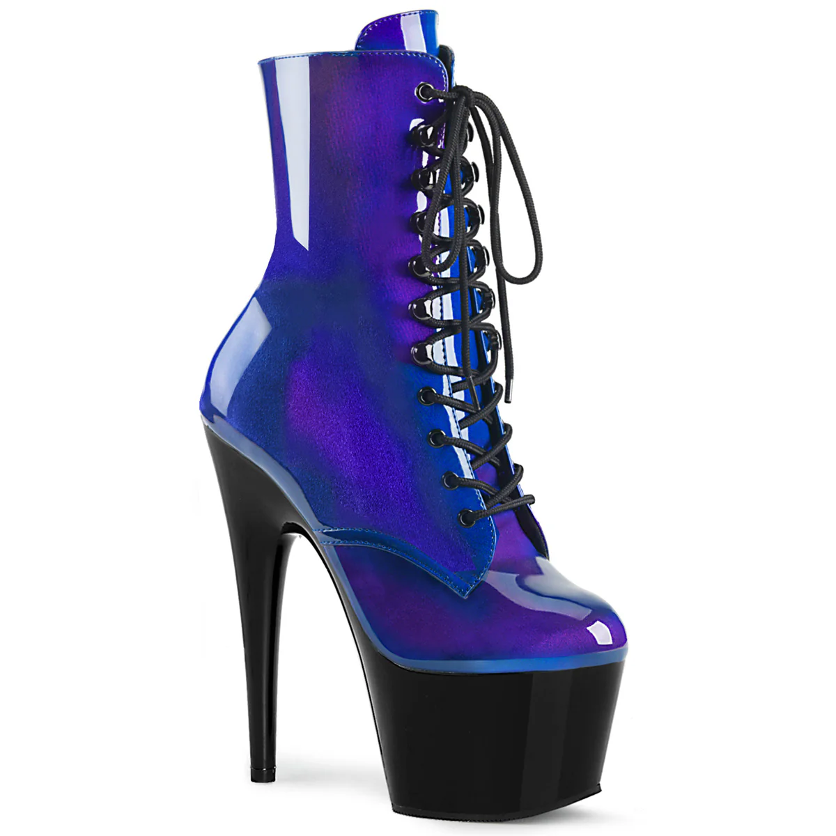 Blue 7 Inch Pole Dancer Ankle Boots - Pleaser ADORE-1020SHG - Image 6