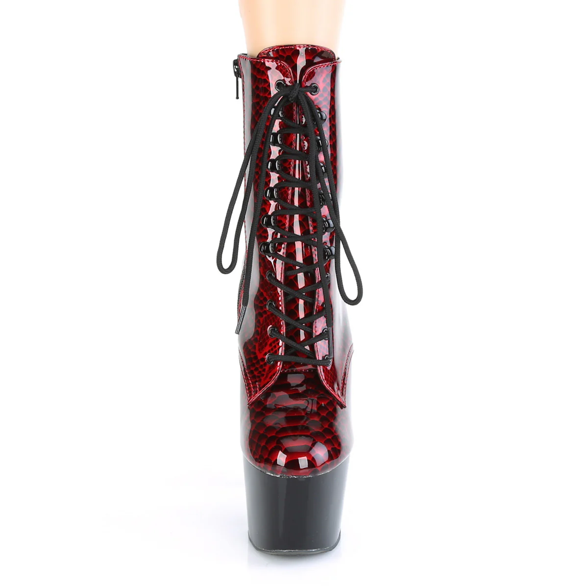 Red 7 Inch Exotic Dancer Ankle Boots - Pleaser ADORE-1020SP - Image 2
