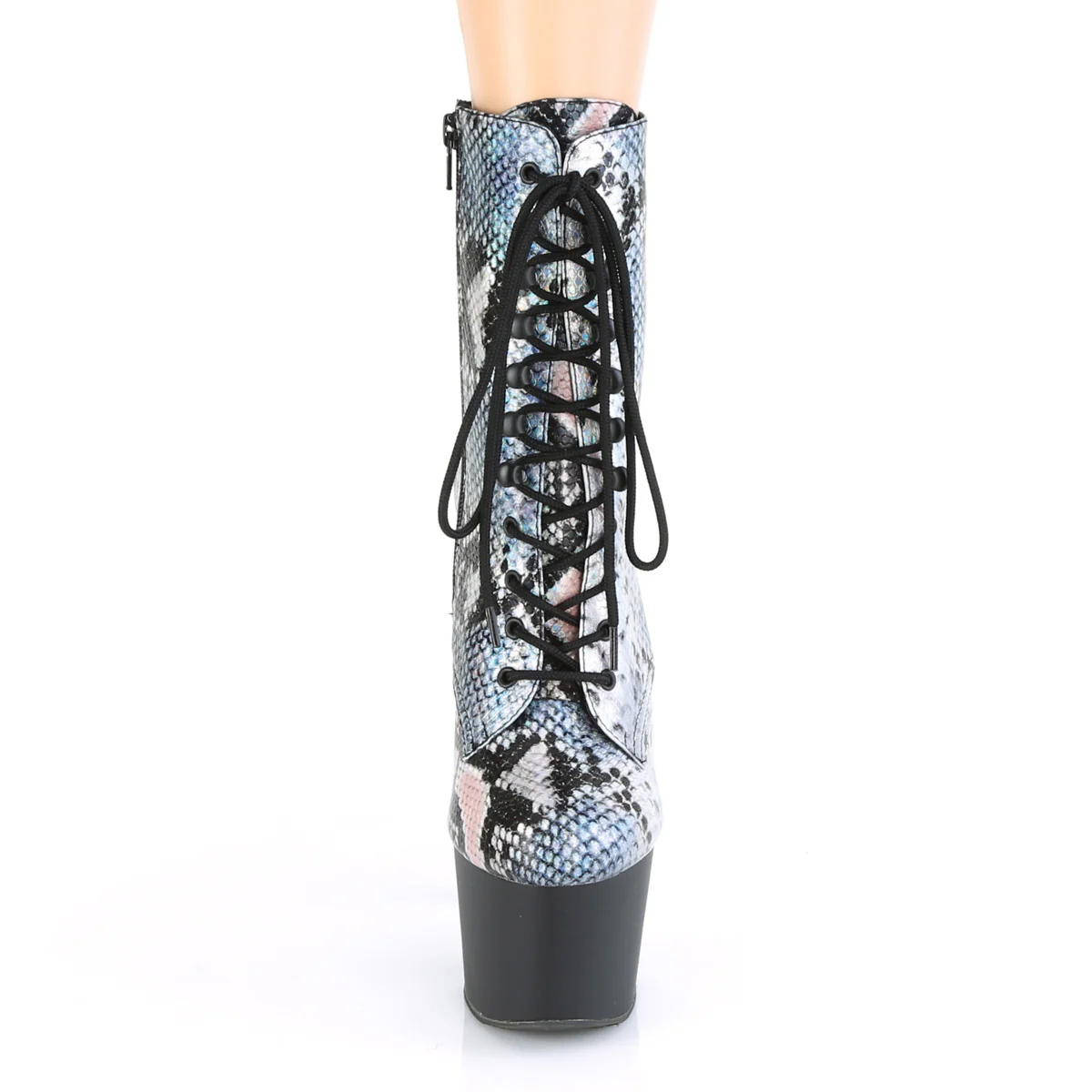 Silver Holo 7 Inch Exotic Dance Ankle Boots -  Pleaser ADORE-1020SP - Image 2
