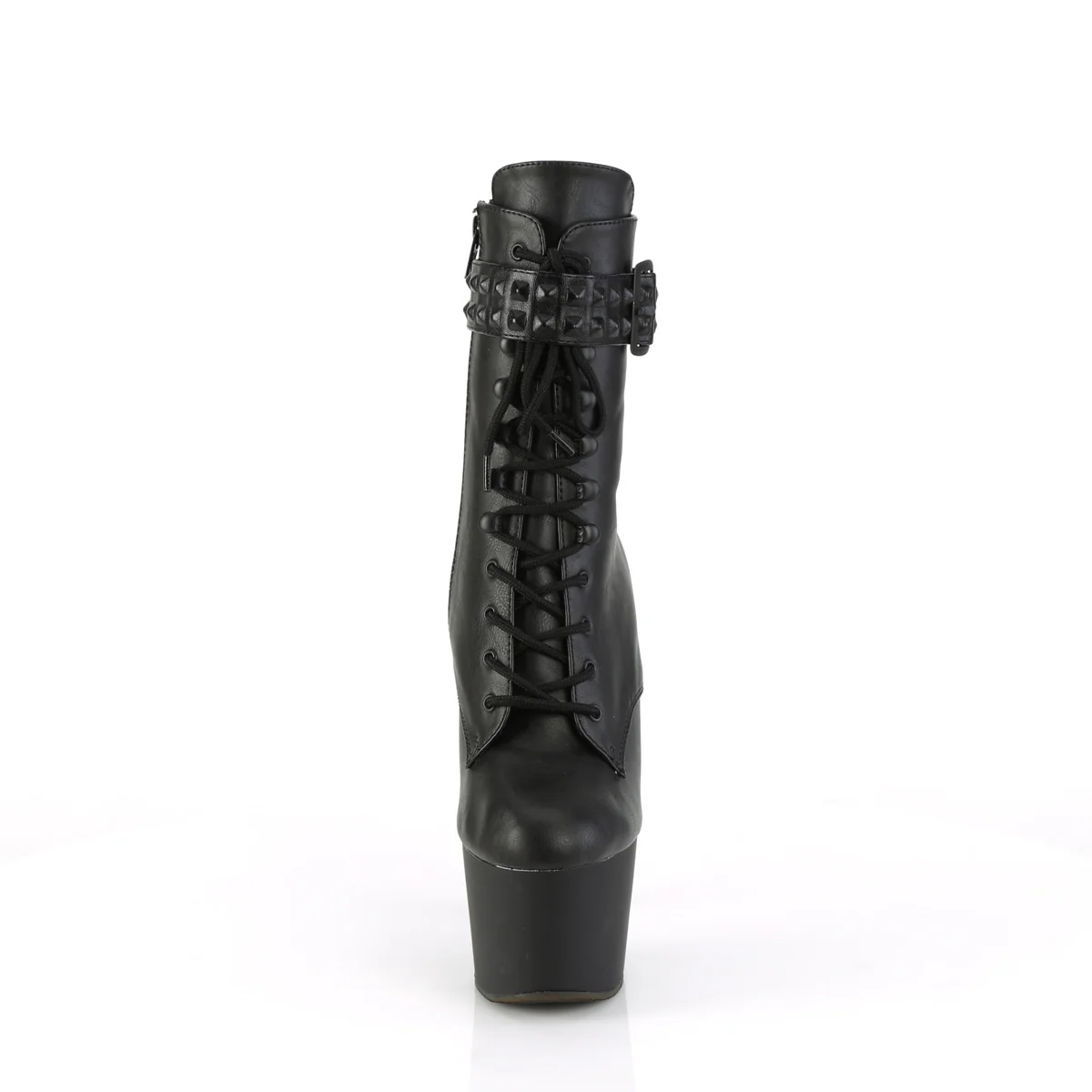 Black 7 Inch Exotic Dancer Ankle Boots -  Pleaser ADORE-1020STR - Image 2