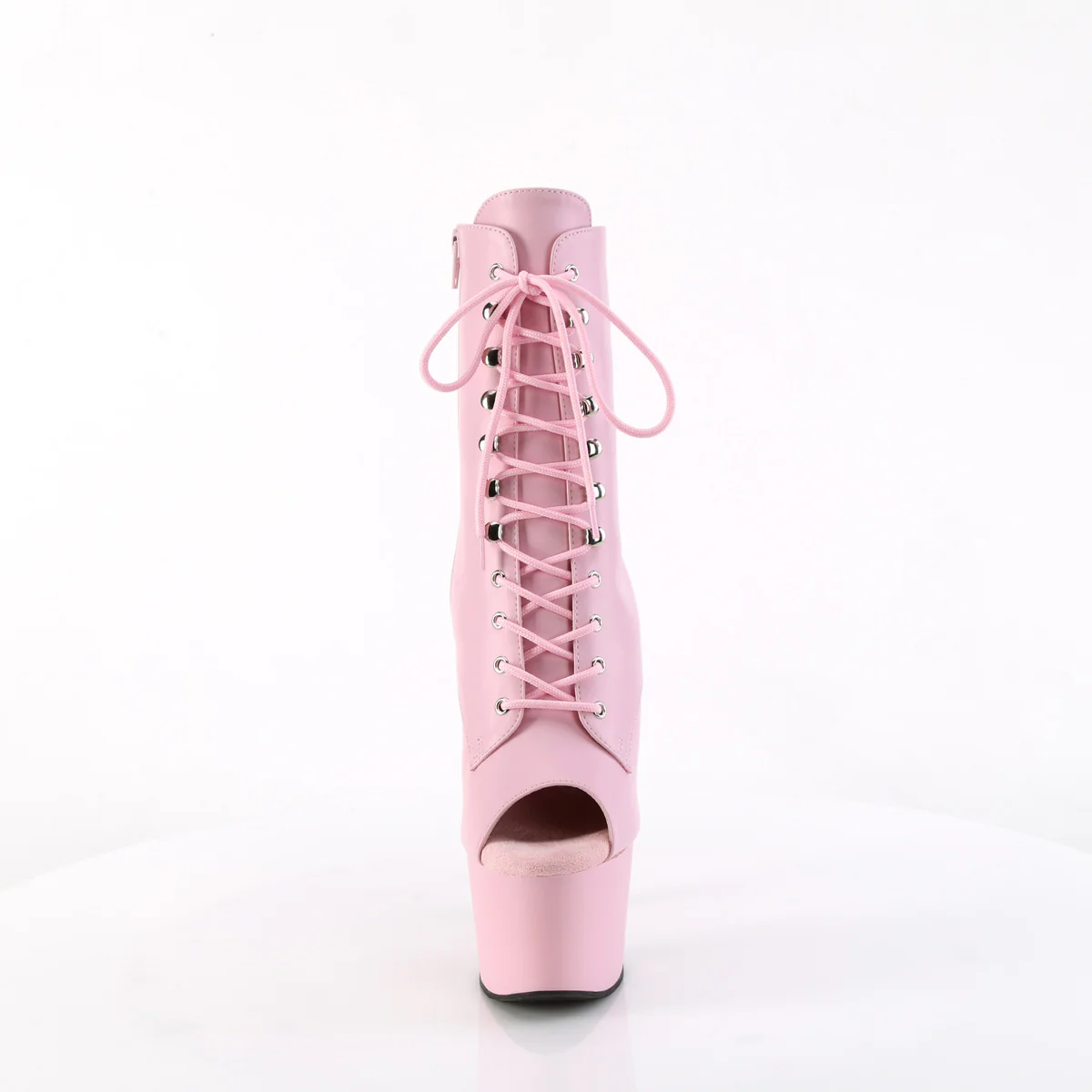 Baby Pink 7 Inch Erotic Platform Ankle Boots - Pleaser ADORE-1021 - Image 2
