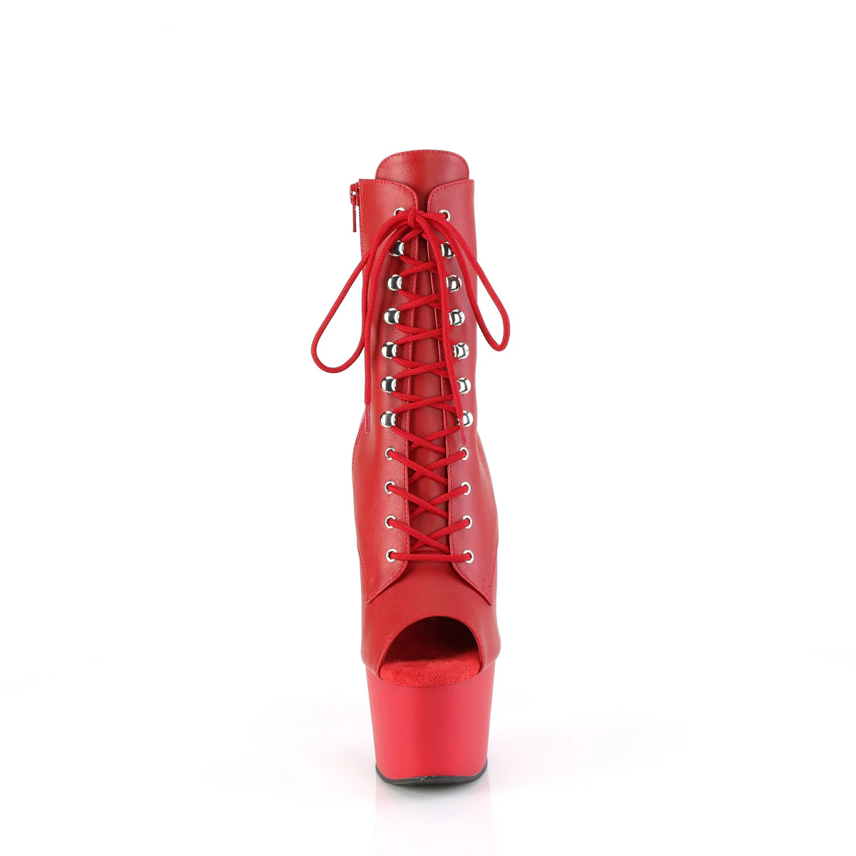 Red 7 Inch Pole Dance Ankle Boots - Pleaser ADORE-1021 - Image 2