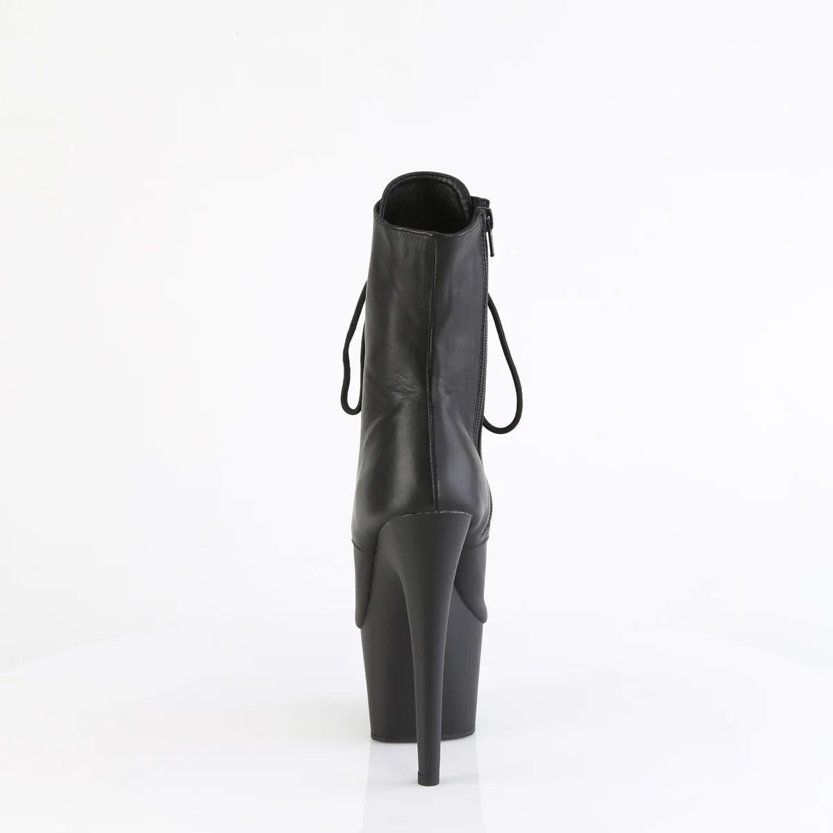 Black Leather 7 Inch Exotic Dance Ankle Boots - Pleaser ADORE-1021 - Image 4