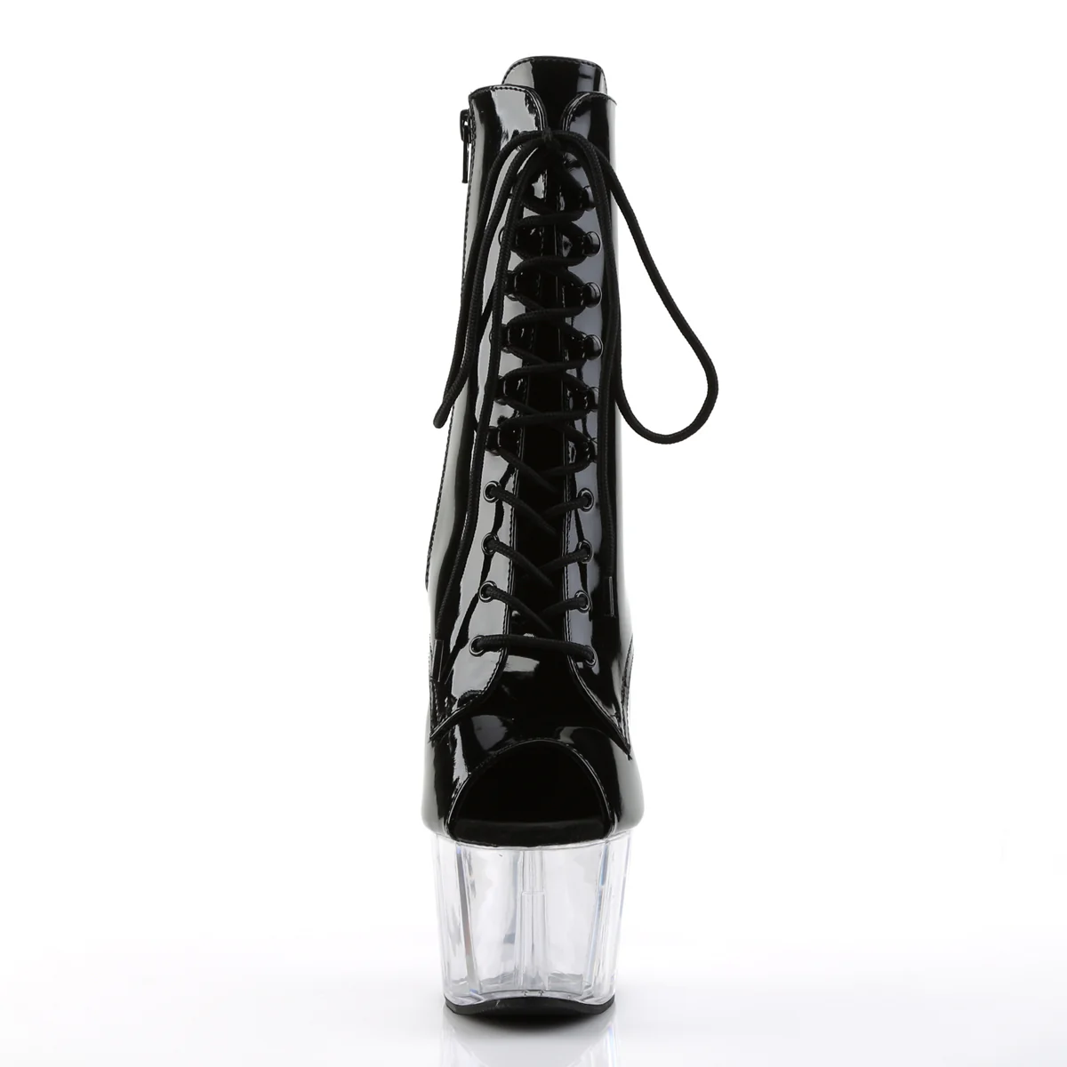 Black 7 Inch Fetish Platform Ankle Boots -  Pleaser ADORE-1021 - Image 2