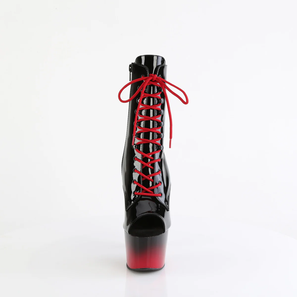 Black Red 7 Inch Exotic Dance Ankle Boots - Pleaser ADORE-1021BR-H - Image 2