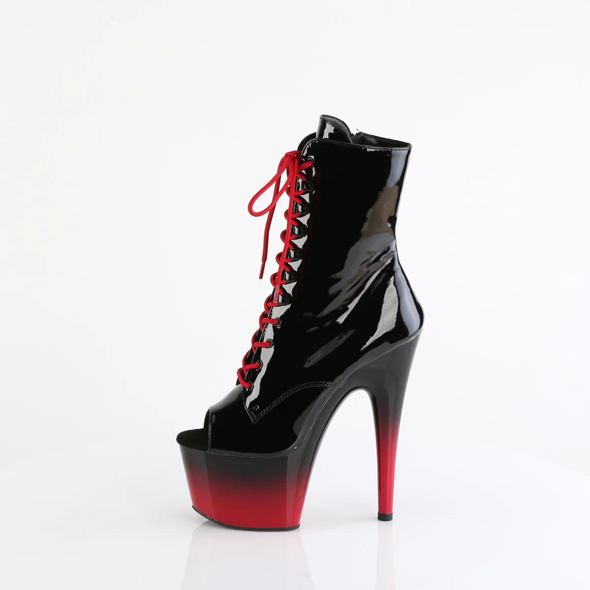 Black Red 7 Inch Exotic Dance Ankle Boots - Pleaser ADORE-1021BR-H - Image 3