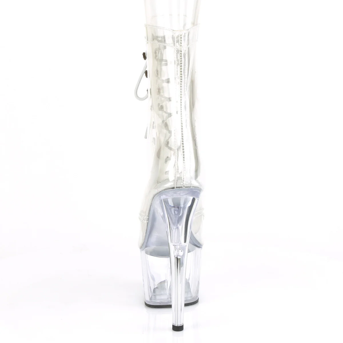 Clear 7 Inch Platform Ankle Boots - Pleaser ADORE-1021C - Image 4