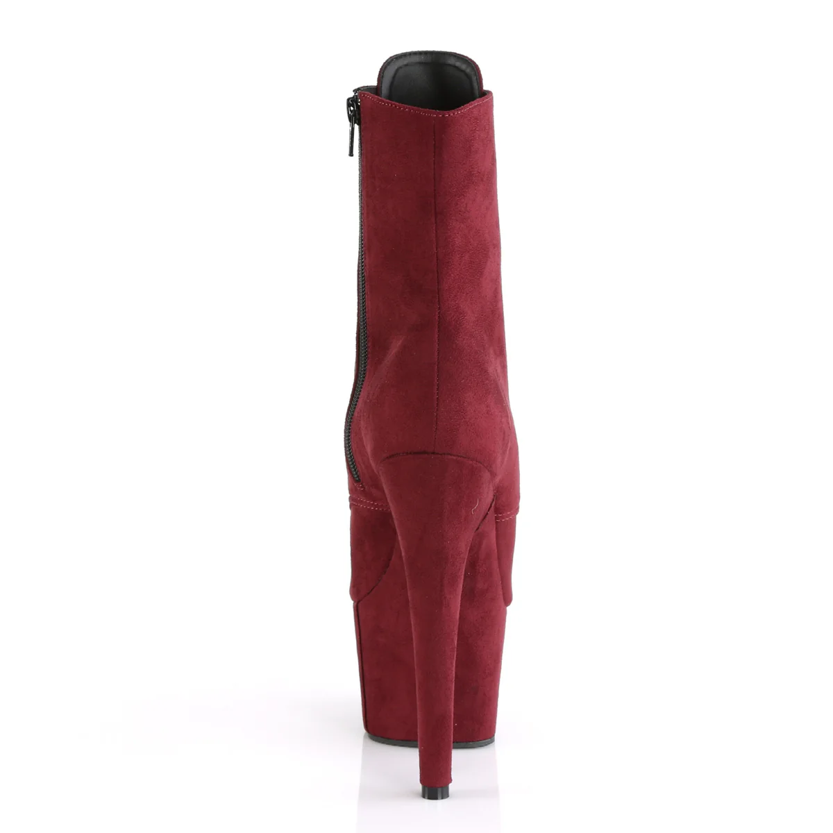 Burgundy 7 Inch Lap Dance Ankle Boots - Pleaser ADORE-1021FS - Image 4