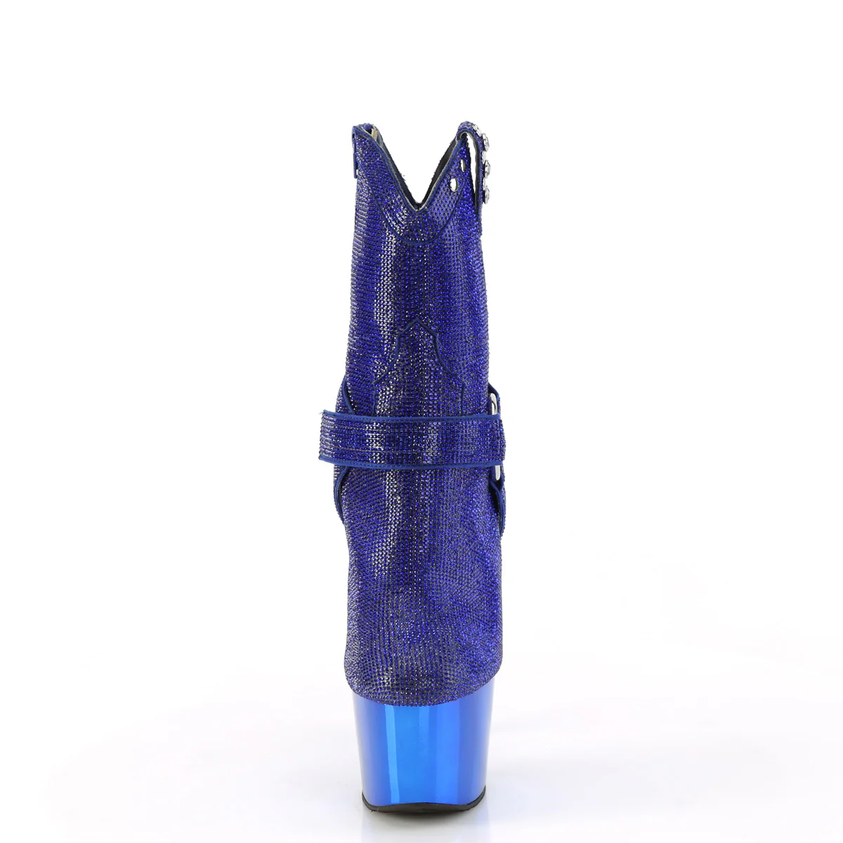 Royal Blue 7 Inch Pole Dancing Ankle Boots -  Pleaser ADORE-1029CHRS - Image 2