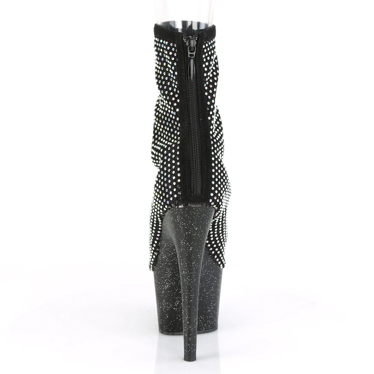 Black 7 Inch Pole Dance Ankle Boots - Pleaser ADORE-1031GM - Image 4