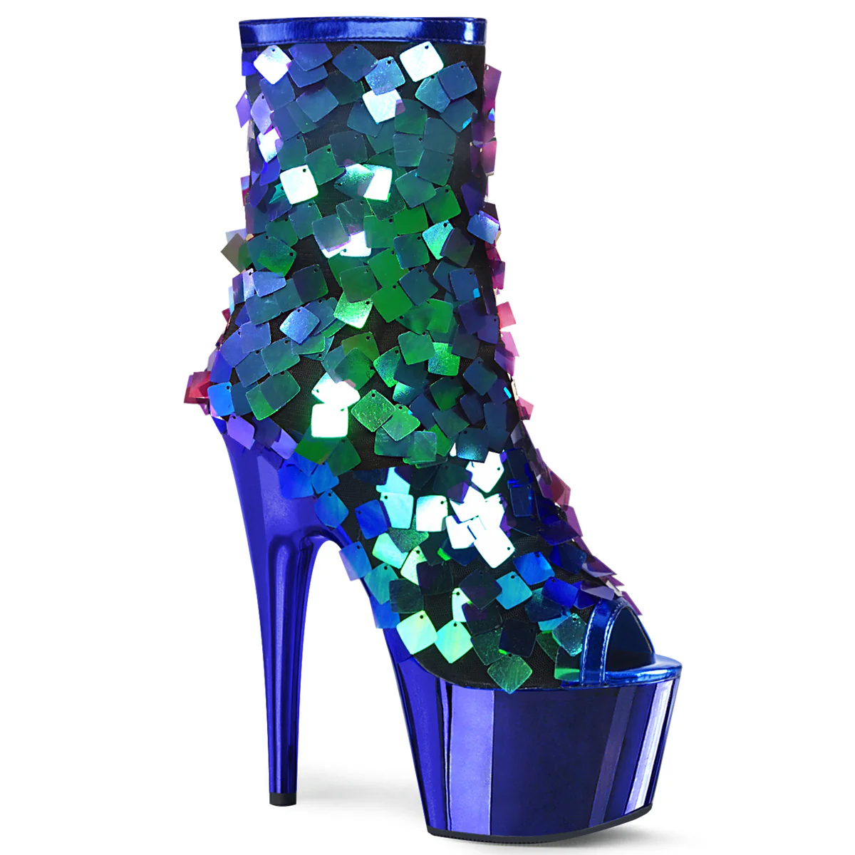Green 7 Inch Platform Kinky Ankle Boots - Pleaser ADORE-1031SSQ - Image 2