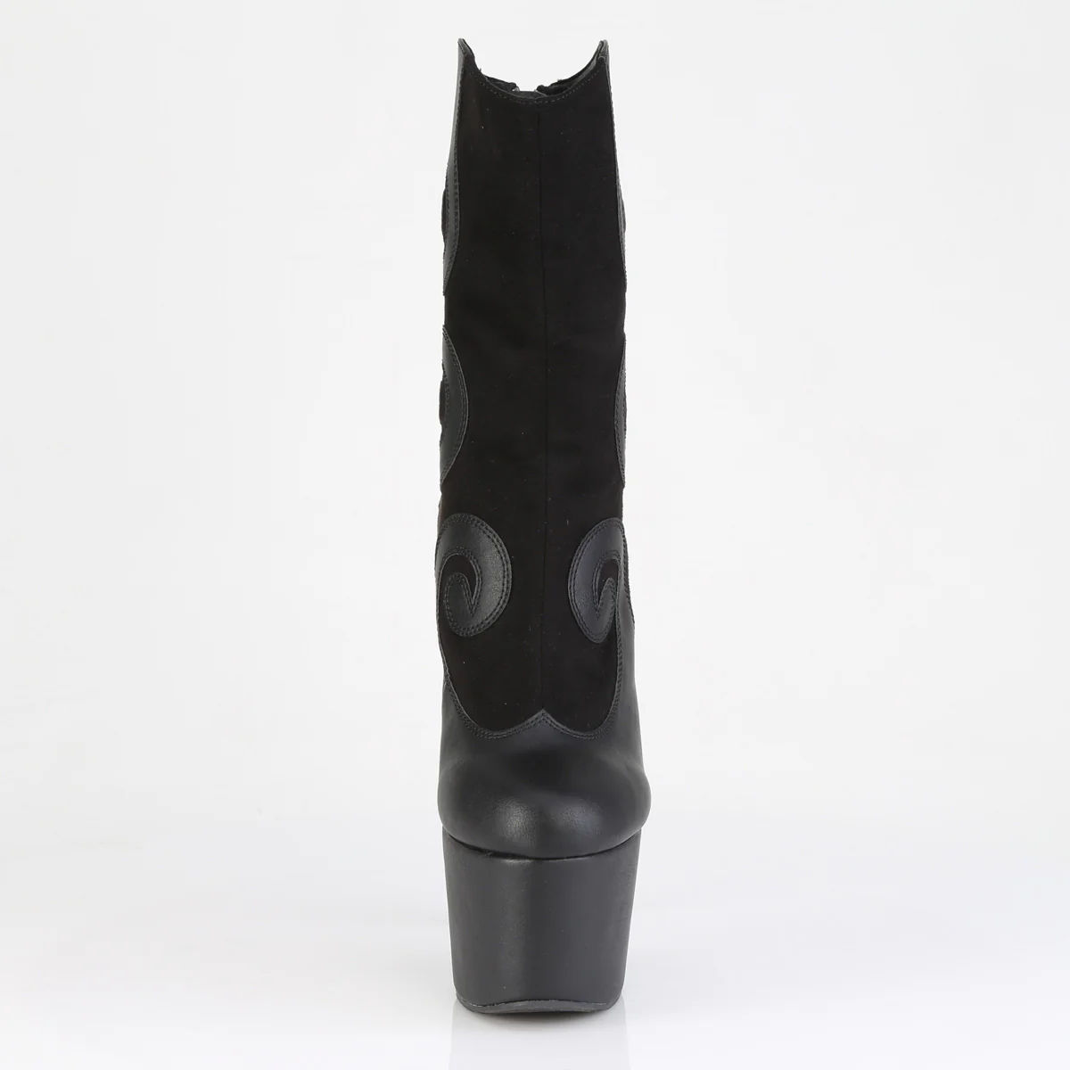 Black 7 Inch Erotic Platform Ankle Boots - Pleaser ADORE-1034 - Image 2