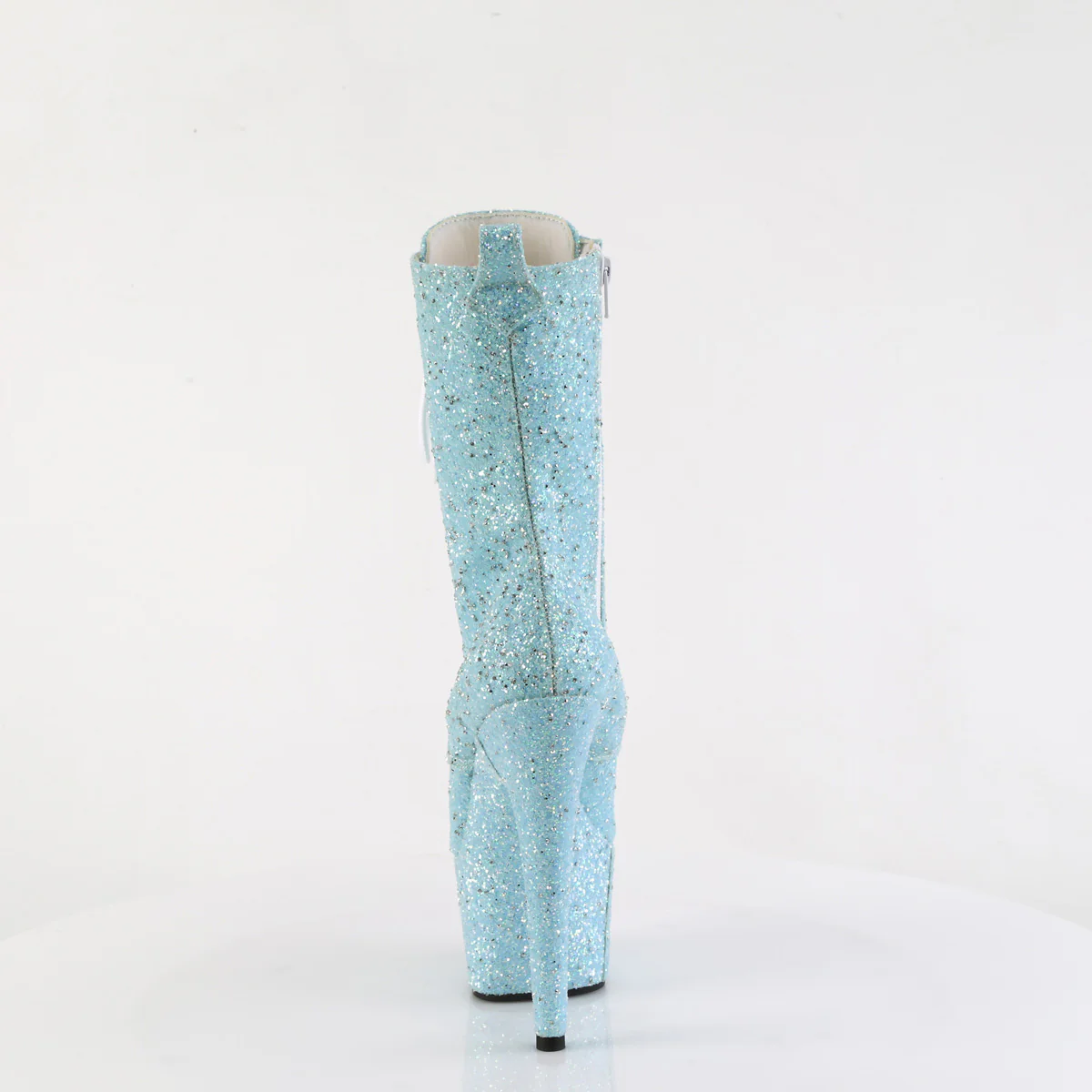 Baby Blue Multi Glitters 7 Inch Exotic Dance Ankle Boots - Pleaser ADORE-1040GR - Image 4