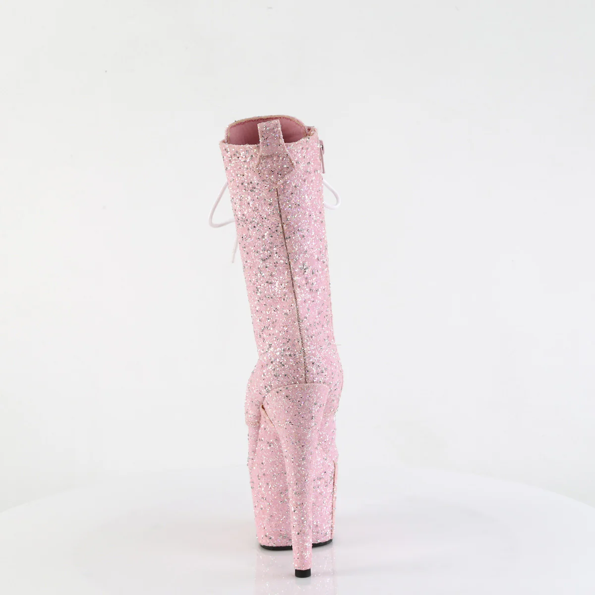 Baby Pink Mini Glitter 7 Inch Pole Dancing Ankle Boots - Pleaser ADORE-1040GR - Image 4