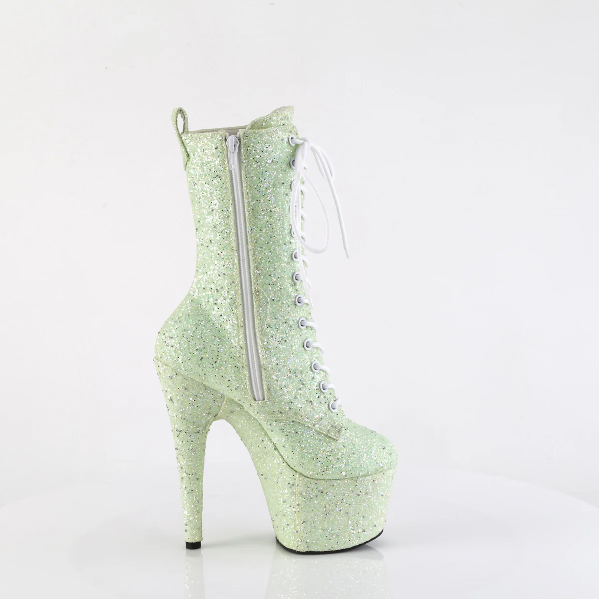 Mint 7 Inch Pole Dance Ankle Boots - Pleaser ADORE-1040GR - Image 5