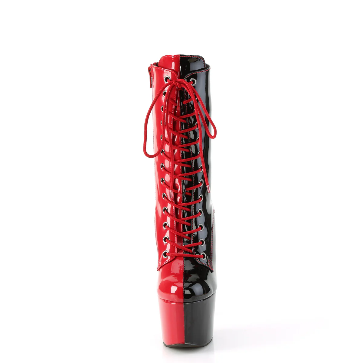 Red 7 Inch Pole Dancer Ankle Boots - Pleaser ADORE-1040TT - Image 2