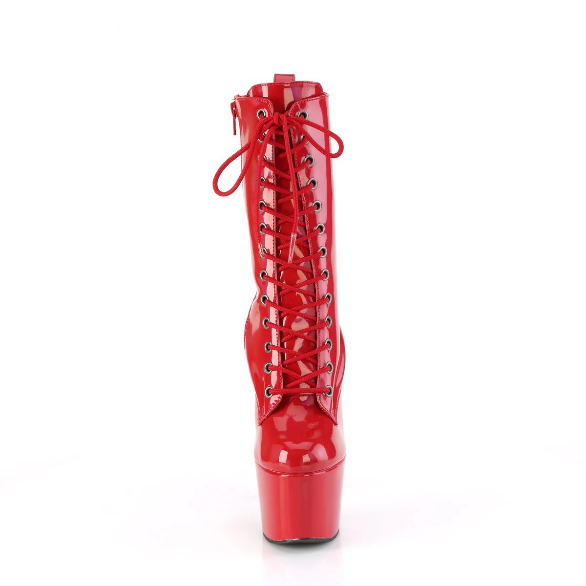 Red Holo 7 Inch Fetish Ankle Boots - Pleaser ADORE-1040WR-HG - Image 2
