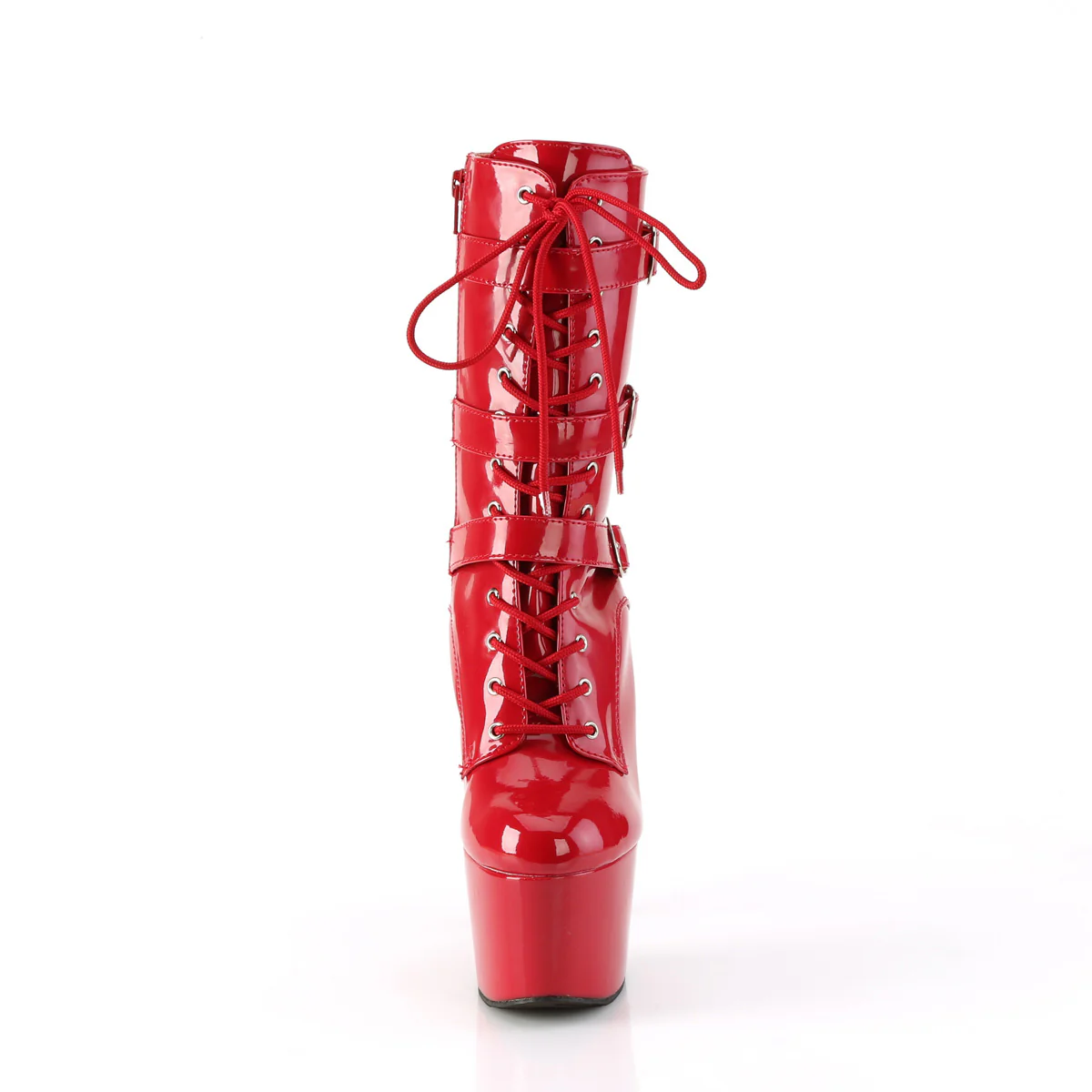 Red 7 Inch Pole Dancer Ankle Boots - Pleaser ADORE-1043 - Image 2