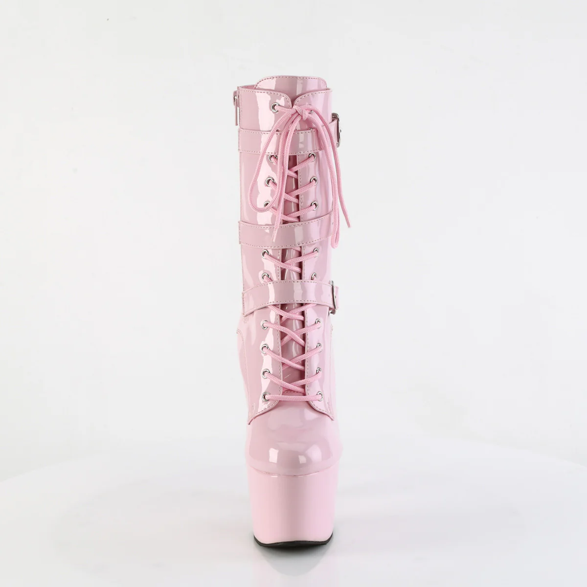 Baby Pink 7 Inch Exotic Dancer Ankle Boots - Pleaser ADORE-1043 - Image 2