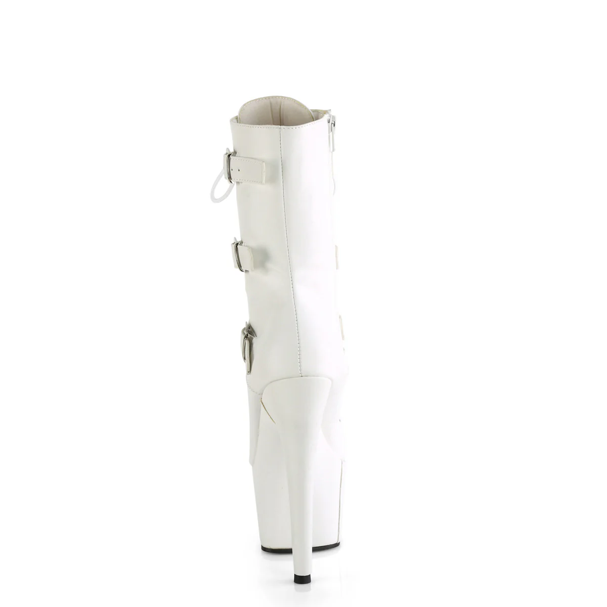 White 7 Inch Pole Dance Ankle Boots - Pleaser ADORE-1043 - Image 4