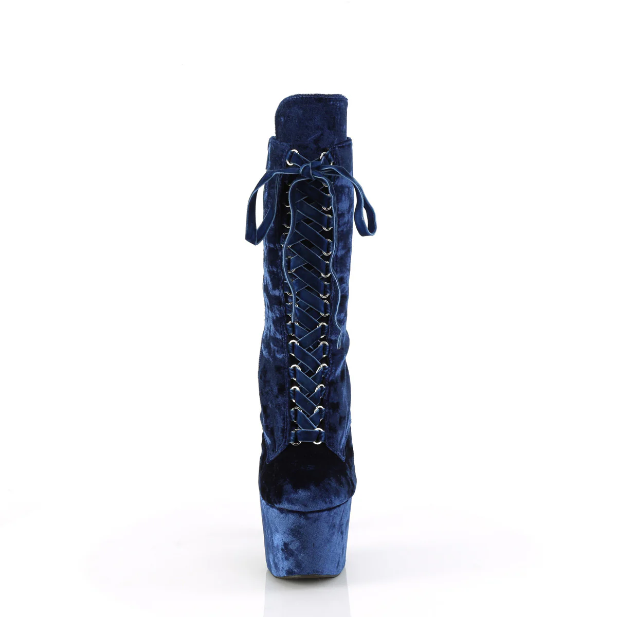 Navy Blue 7 Inch Pole Dance Ankle Boots -  Pleaser ADORE-1045VEL - Image 2