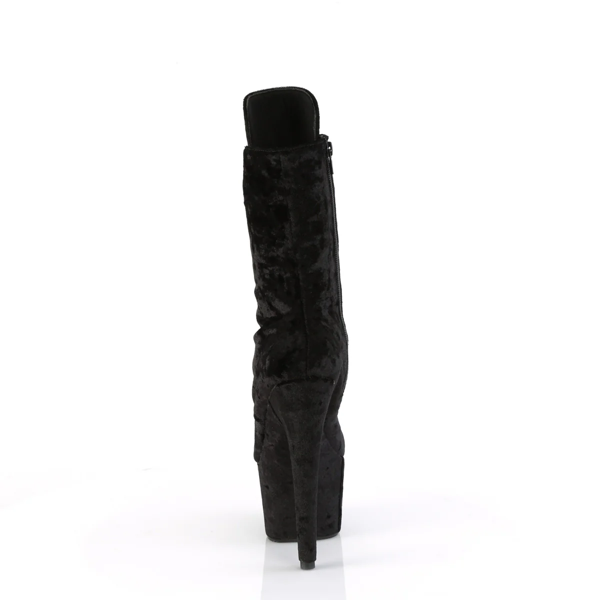 Black 7 Inch Fetish Platform Ankle Boots - Pleaser ADORE-1045VEL - Image 4