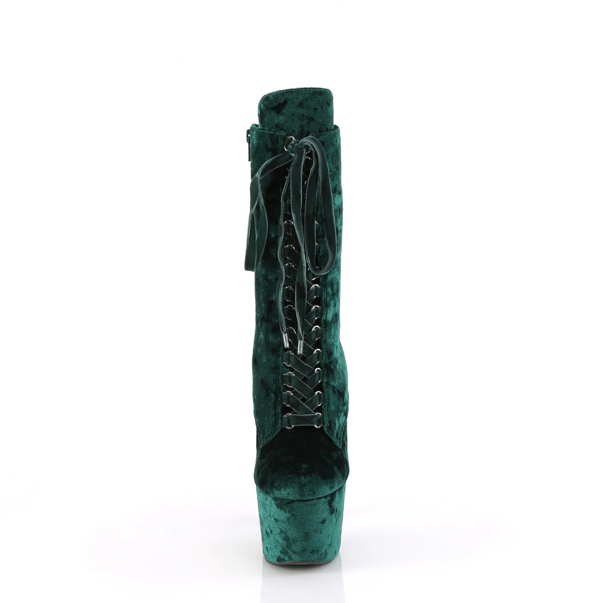 Emerald Green 7 Inch Ladies Fetish Ankle Boots -  Pleaser ADORE-1045VEL - Image 2