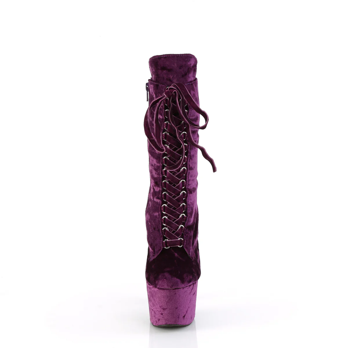 Purple 7 Inch Pole Dancing Ankle Boots -  Pleaser ADORE-1045VEL - Image 2