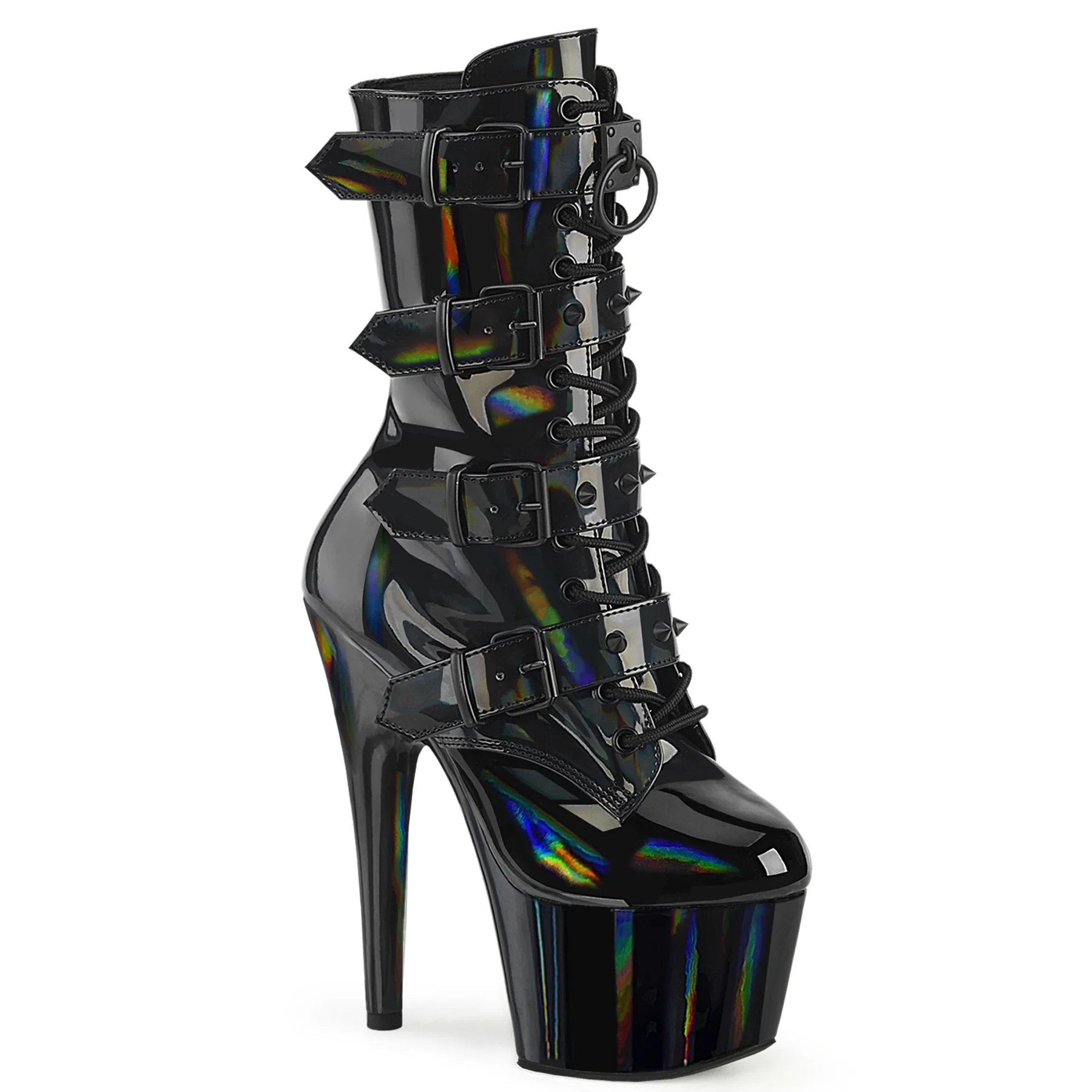 Black 7 Inch Exotic Dancing Ankle Boots -  Pleaser ADORE-1046