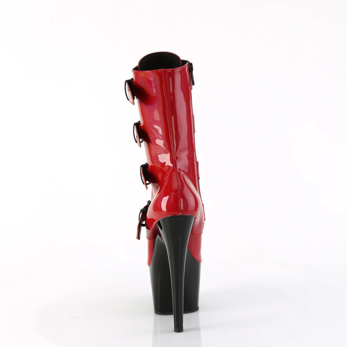 Red Holo 7 Inch Pole Dance Ankle Boots - Pleaser ADORE-1046TT - Image 4