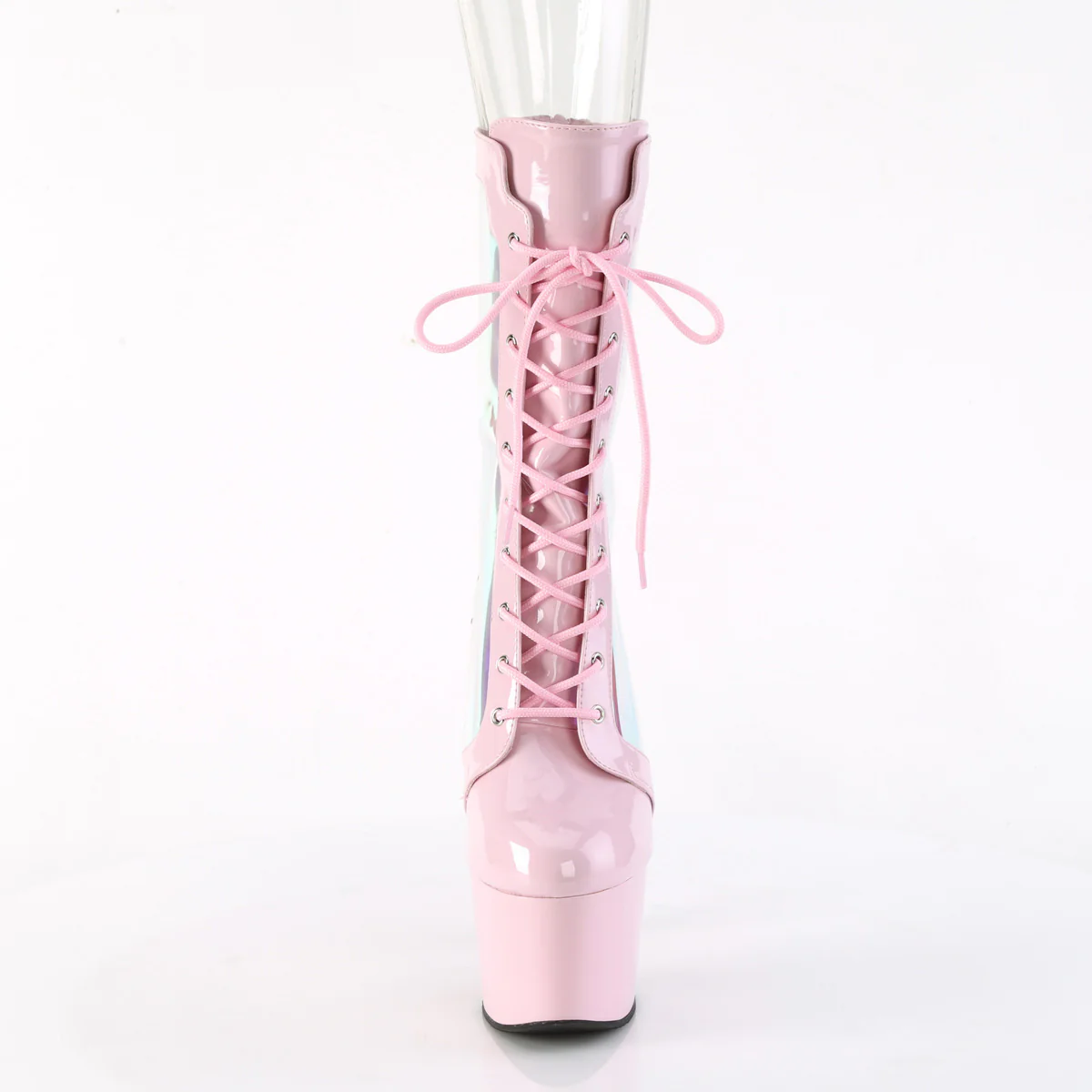 Baby Pink 7 Inch Pole Dance Ankle Boots - Pleaser ADORE-1047 - Image 2