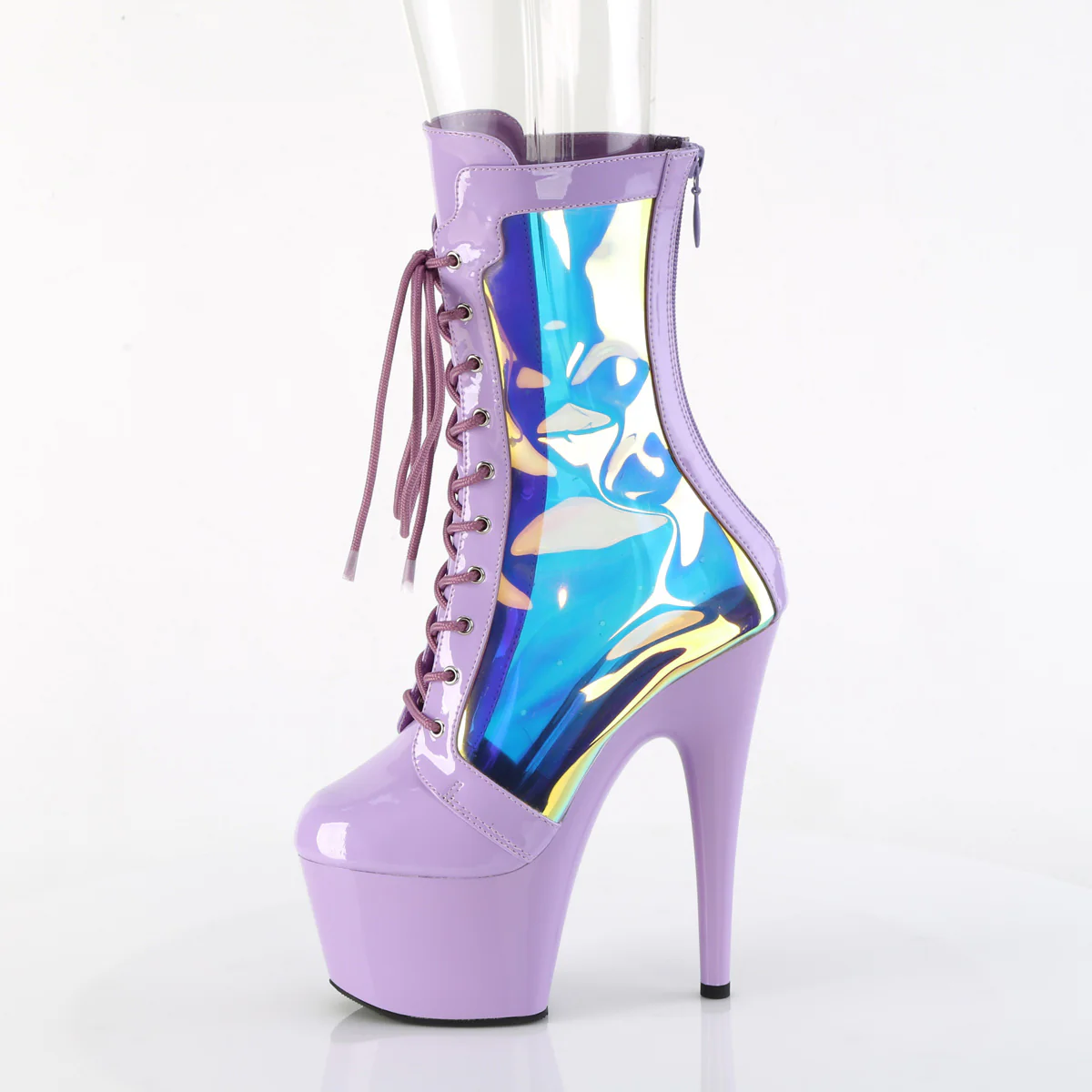 Lavender 7 Inch Glamour Ankle Boots - Pleaser ADORE-1047 - Image 3