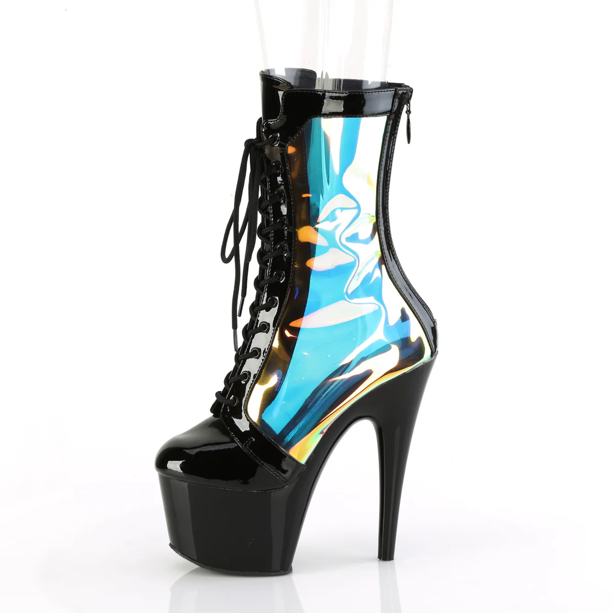 Black 7 Inch Lap Dance Ankle Boots -  Pleaser ADORE-1047 - Image 3