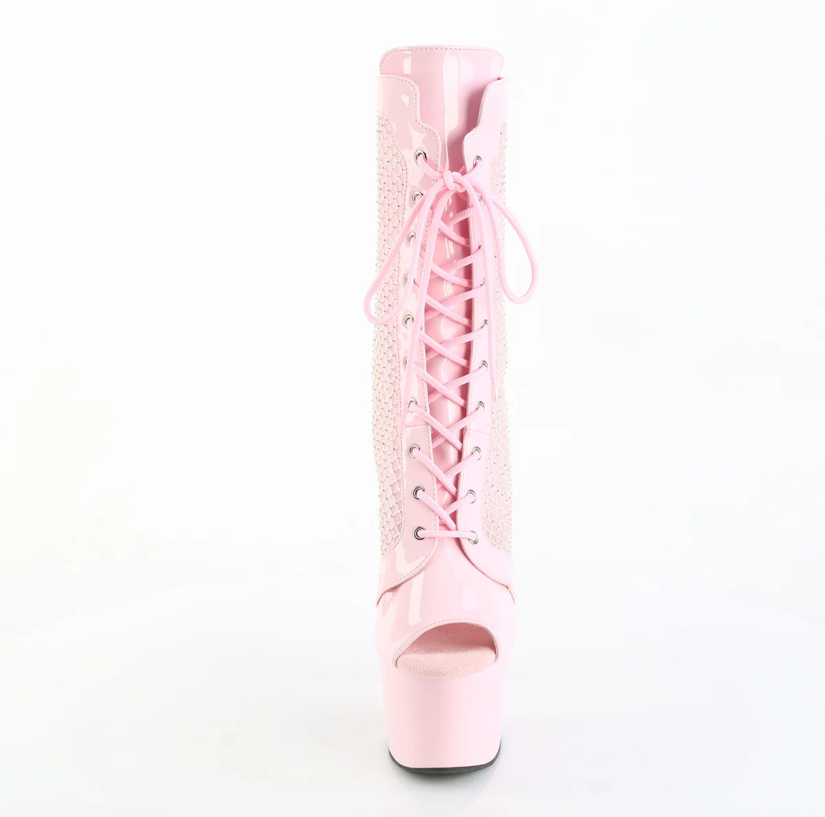 Baby Pink 7 Inch Lap Dance Ankle Boots - Pleaser ADORE-1048RSNT - Image 6