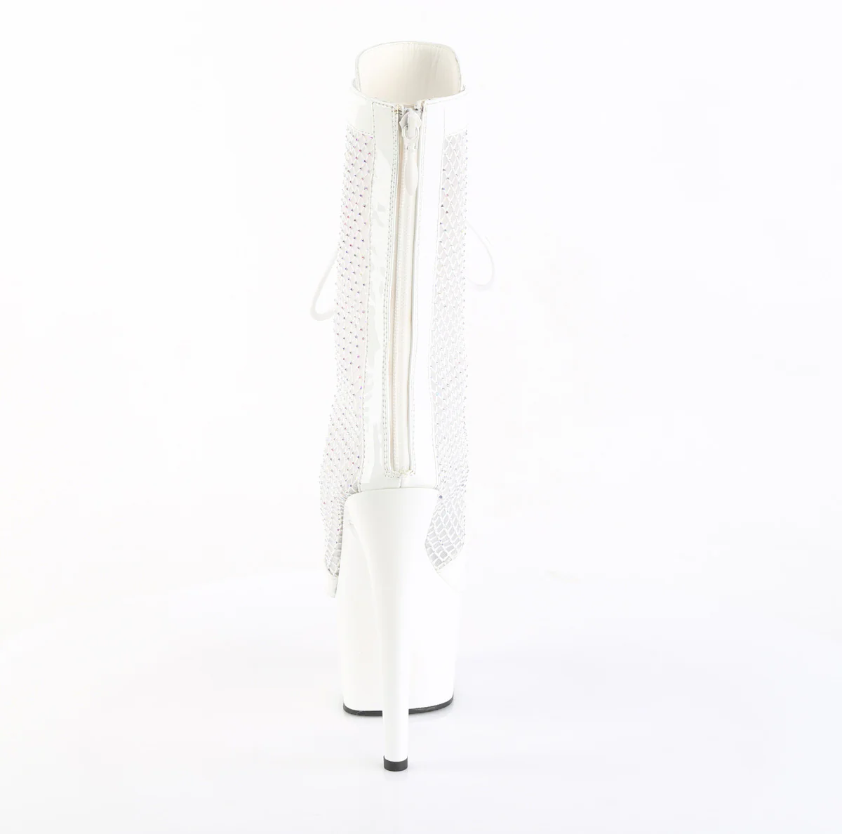 White 7 Inch Exotic Dancing Ankle Boots - Pleaser ADORE-1048RSNT - Image 5