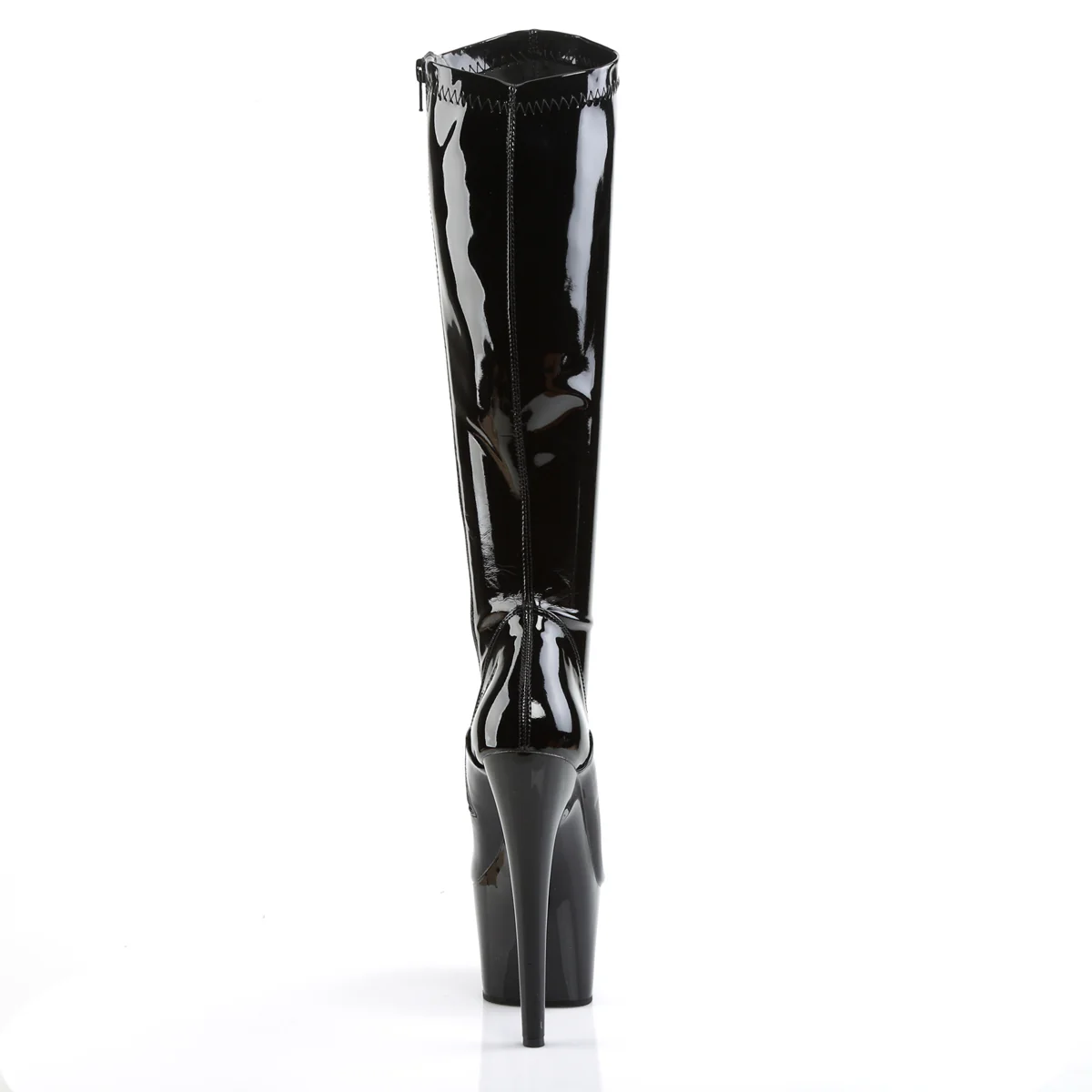 Black Patent 7 Inch Exotic Dance Knee High Boots -  Pleaser ADORE-2000 - Image 4