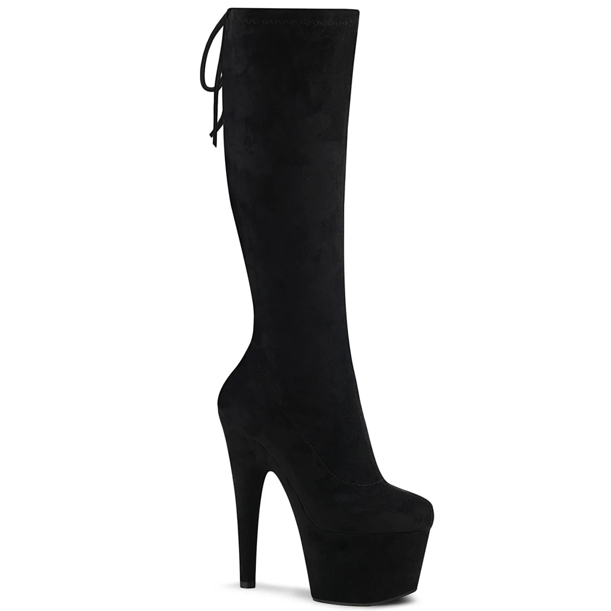 Black 7 Inch Fetish Knee High Boots -  Pleaser ADORE-2008 - Image 2