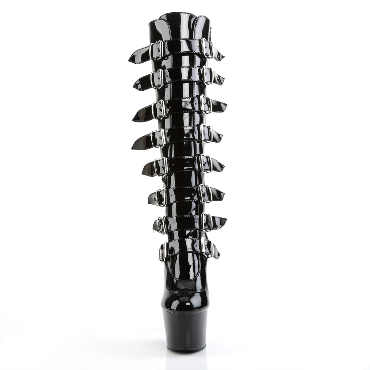 Black 7 Inch Exotic Dancer Knee High Boots - Pleaser ADORE-2043 - Image 2