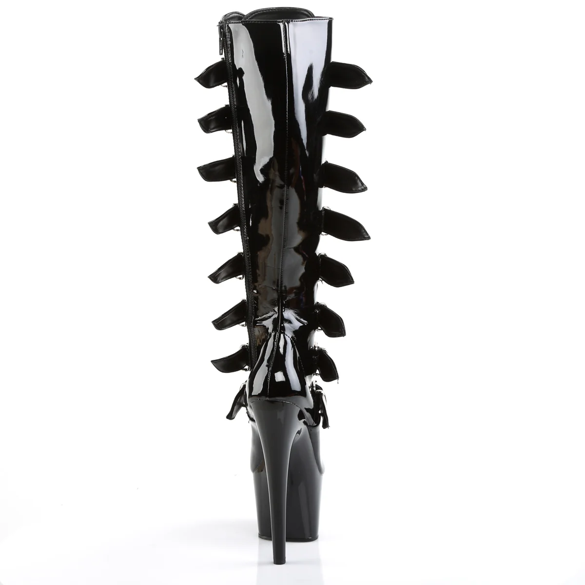 Black 7 Inch Exotic Dancer Knee High Boots - Pleaser ADORE-2043 - Image 4