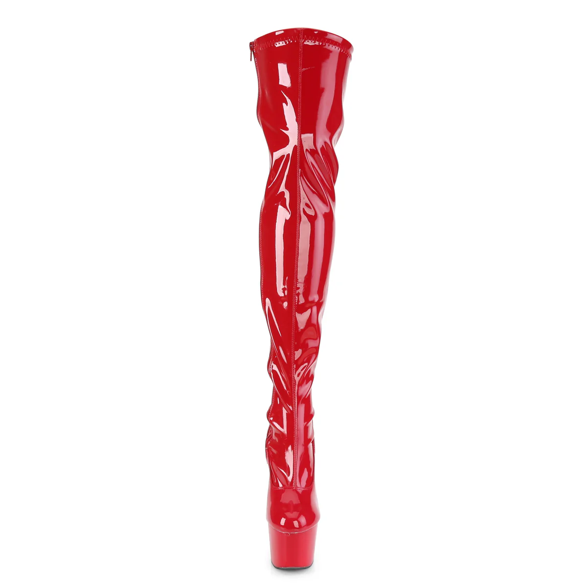 Red 7 Inch Erotic Platform Thigh Boots -  Pleaser ADORE-3000 - Image 2