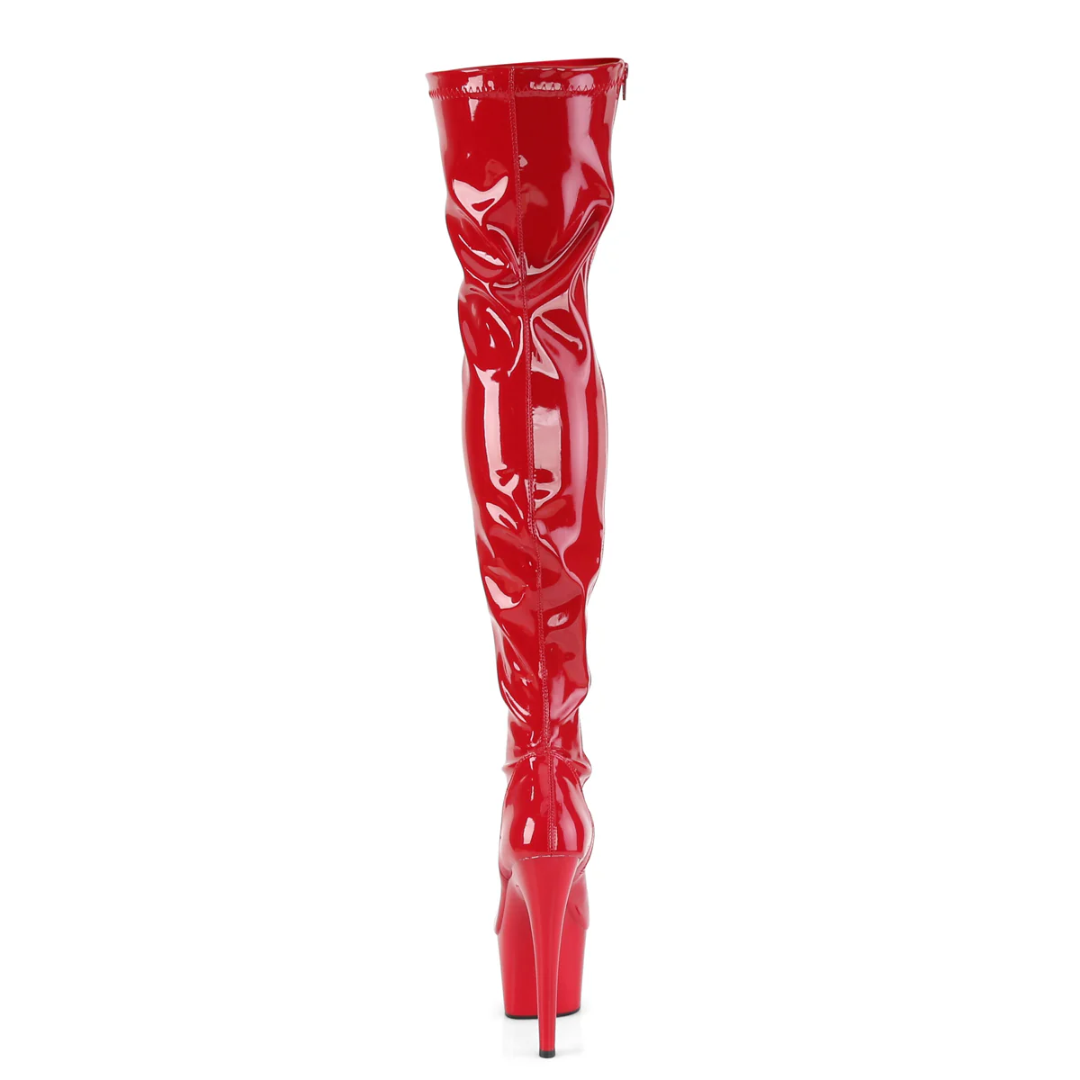Red 7 Inch Erotic Platform Thigh Boots -  Pleaser ADORE-3000 - Image 4